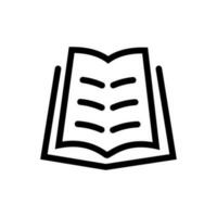 Open book icon vector