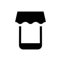 Mobile shop icon vector