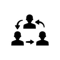 Teamwork Connection Icon vector