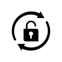 Simple Illustration of A Unlock icon vector