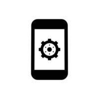 Mobile setting icon vector