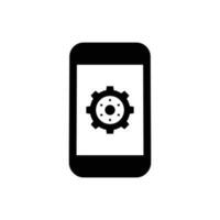 Mobile setting icon vector