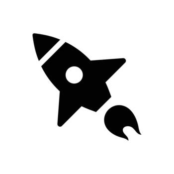 Rocket launch icon vector