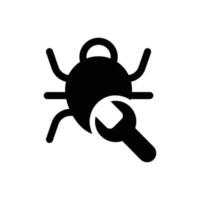 Bug fixing icon vector