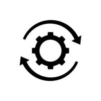 Gear rotation icon vector