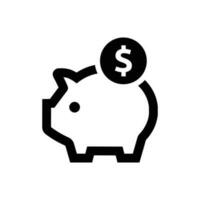 Piggy Bank Savings Icon vector