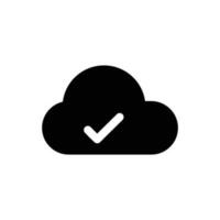 Cloud tick mark icon vector