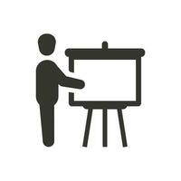 Simple illustration of a presentation icon vector