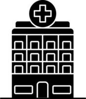 icono del edificio del hospital vector