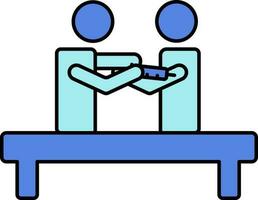 Vaccination Icon In Blue Color. vector