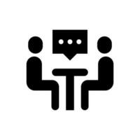 interview icon suitable for any type of design project vector