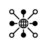 Global Business Network Icon vector