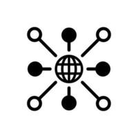 Global Business Network Icon vector