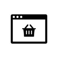 Online shopping icon vector