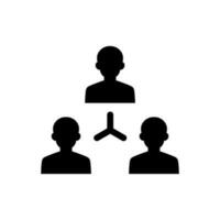 Simple Illustration of A Teamwork Icon vector