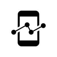 Mobile analysis icon vector