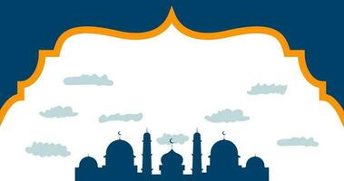4k animação do islâmico fundo celebração Projeto para islâmico Novo ano, eid mubarak, e isra mi'raj. video