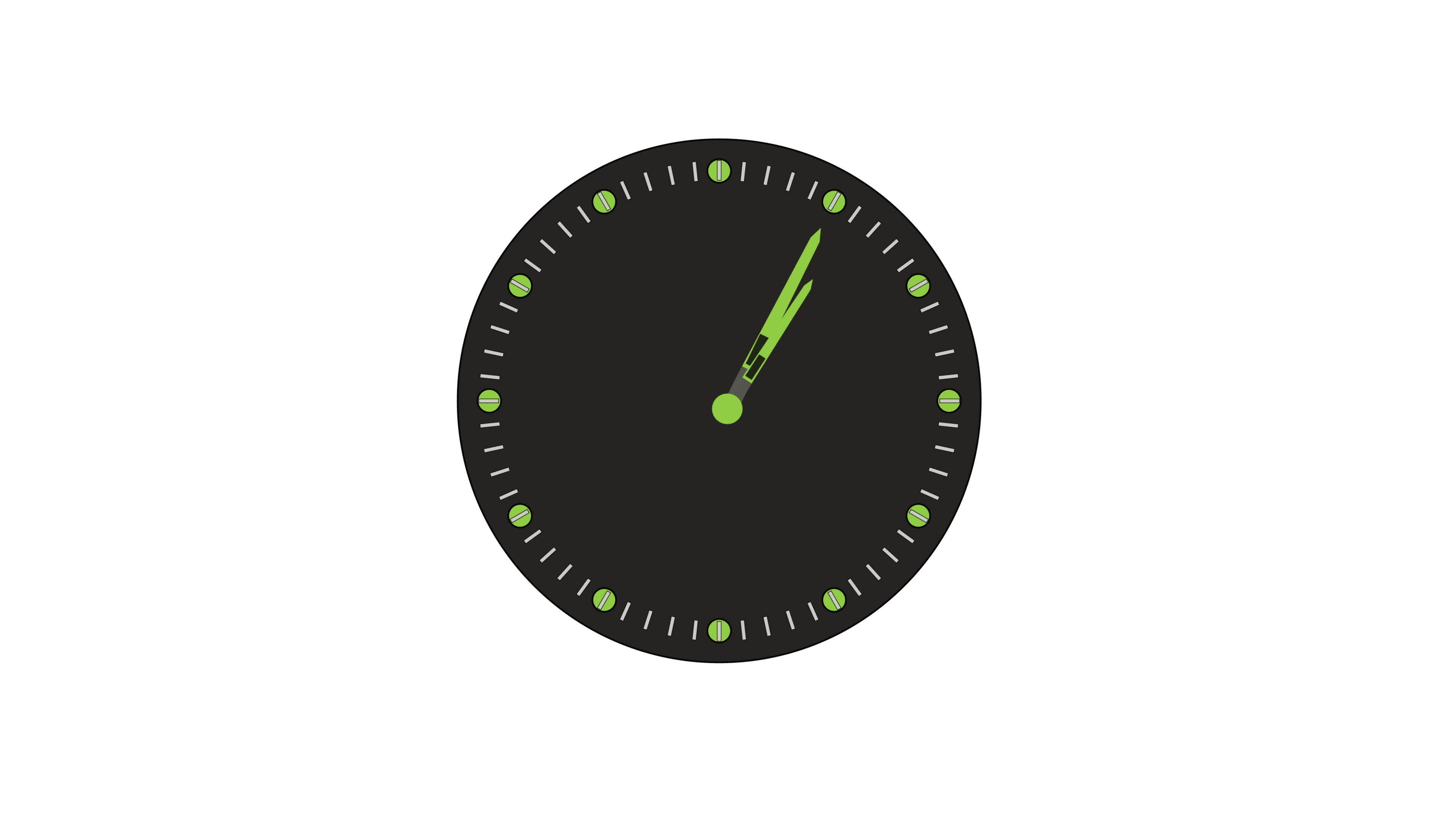 Wall clock Counting Down 24 Hour Day Fast Speed. Clock with moving