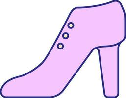 Pink Illustration Of Pencil Heels Icon. vector