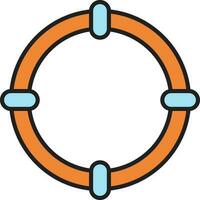 Target Icon Or Symbol In Blue And Orange Color. vector