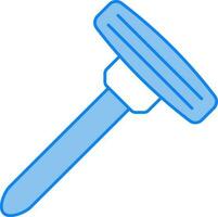 Blue And White Retro Razor Machine Flat Icon. vector