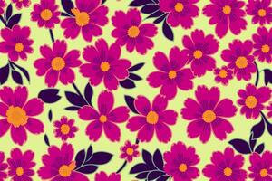 Floral pattern. Enchanting Blooms. A Captivating Floral Pattern Background. photo