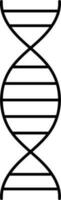 Illustration Of DNA Structure Icon In Black Line Art. vector