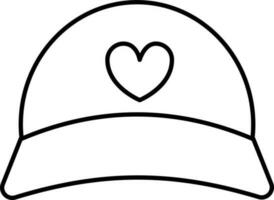 Thin Line Hat Icon. vector