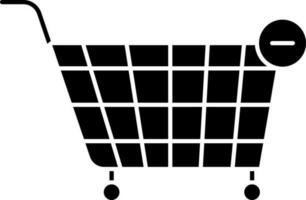 Illustration Of Remove Cart Icon. vector