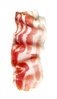 Fresh sliced bacon. photo
