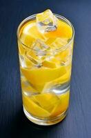 Lemonade with ice. Soft drinks photo