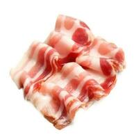 Bacon meat isolated. photo