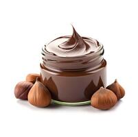 Chocolate spread with hazelnuts. photo