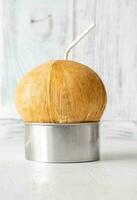 Drink coconut with coconut water photo