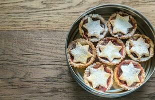Box with mince pies photo
