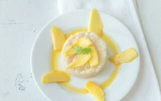 Sticky coconut rice with mango photo