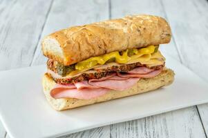 Cuban sandwich closeup photo