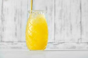 Pineapple cocktail glass photo