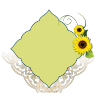 Islamic frame in traditional tazhib style png