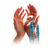 Praying hands with tasbih png