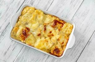 Tartiflette flat lay photo