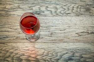 Glass of rose wine photo