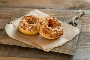 Two donuts closeup photo