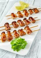 King oyster mushroom skewers photo