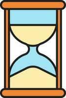 Flat Style Hourglass Colorful Icon. vector