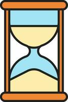 Flat Style Hourglass Colorful Icon. vector