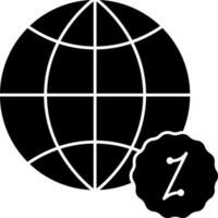 Global Discount Offer Icon Or Symbol In Black And White Color. vector