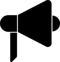 Flat Style Loud Speaker Icon In Black Color. vector