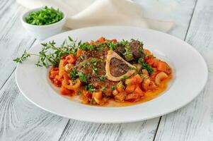 Ossobuco - cooked veal shanks photo