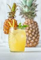 Pineapple cocktail glass photo